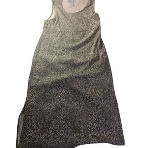 Jane Ashley Velvet Animal Print Maxi Dress L Sleeveless Side Slit‎ Night Out